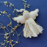 Ornaments for Orphans Angel Tassel Felt Wool Ornament