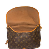 *Louis Vuitton VINTAGE Saumur 30 Monogram Coated Canvas Leather Trim Saddle Messenger Crossbody Bag