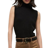 *Veronica Beard Mazzy 100% Cashmere Sleeveless Turtleneck Sweater Vest, Size S