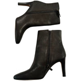 *NWOT Kurt Geiger London Shoreditch Pebbled Leather Eagle Head Logo 4" Stiletto Low Shaft Boot, Size 38