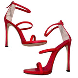 *Giuseppe Zanotti Harmony Glitter 3-Strap Zip Back 5" Stiletto Heel Sandals w/Box, Size 41
