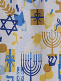 Geometry Hanukkah Is Here Tea Towel