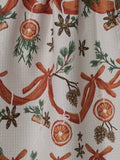 Geometry Naranjas Holiday Tea Towel