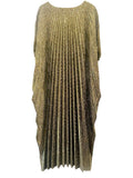 *NWT Tuckernuck Grecian Sevyn Metallic Pleated Adjustable Neck Maxi Caftan Dress, Size S