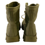 *Prada Rocksand Canvas & Leather Lace-Up Lug Sole Military Combat Ankle Boots, Size 37