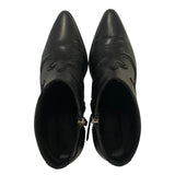 *Freda Salvador Arroyo Calf Leather Applique Pointed Toe Western Ankle Boot w/ box, Size 6.5