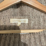 *LoveShackFancy Rosie Alpaca & Wool Openwork Sleeves Boatneck Cropped Sweater, Size M