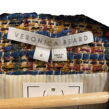 *Veronica Beard Lars Tweed Collarless Gold Button Lady Jacket Blazer, Size M