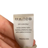 *Saloni Metallic Lame Plisse Pleat Long Blouson Sleeve V-Neck Top, Size 8