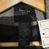 *Smythe Wool Mohair Blend Herringbone One-Button Peak Lapel Blazer, Size 8