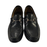 *Gucci 1953 Betis Glam Leather Moc Toe Horsebit Accent Loafers, Size 7
