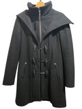 *Mackage Steffy Flat Wool Cashmere Blend Toggle Hooded Duffle Car Coat, Size M