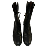 *See by Chloé Annika Leather Western Cut Lace-Up Back Heeled Low Shaft Cowboy Boots, Size 38
