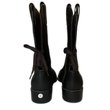 *See by Chloé Annika Leather Western Cut Lace-Up Back Heeled Low Shaft Cowboy Boots, Size 38