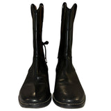 *See by Chloé Annika Leather Western Cut Lace-Up Back Heeled Low Shaft Cowboy Boots, Size 38