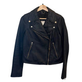 *J. Crew Collection Leather Notch Collar Asymmetric Zip-Front Biker Moto Jacket, Size 2