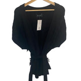 *Zadig & Voltaire Corry Cows Cotton & Cashmere Knit Sleeveless Belted Open Front Cardigan, Size XS/S