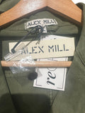 *NWT Alex Mill Expedition Cotton Washed Twill Long Sleeve Button-Up Notch Collar Jumpsuit, Size S