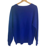 *Aviator Nation 100% Cashmere Rib Knit Embroidered Chest Logo Crew Neck Sweater, Size Unisex L