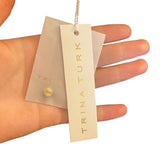 *NWT Trina Turk Sisi Cotton Poplin Sleeve Long Sleeve Covered Button Neck Popover Top, Size L