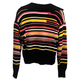 *Kerri Rosenthal Sydney Cotton & Cashmere Edited Stripe Johnny Collar Crop Sweater, Size XS