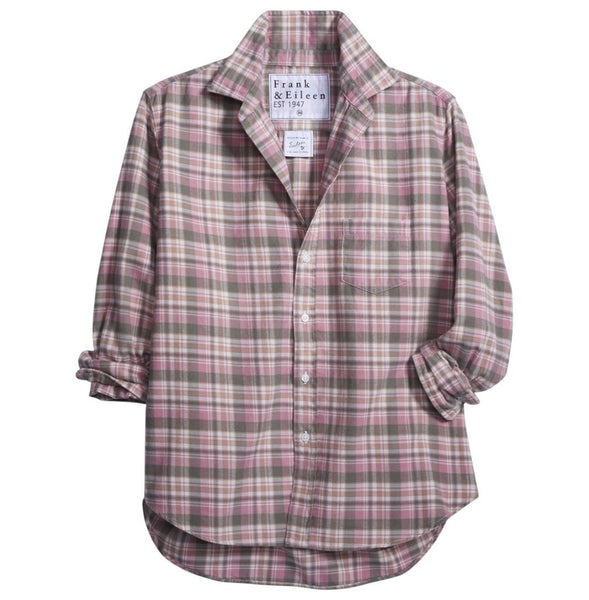 *Frank & Eileen Eileen Fit Cotton Flannel Plaid Long Sleeve Collared V-Neck Button-Up Shirt, Size XS
