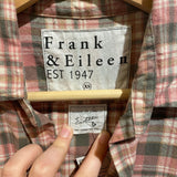 *Frank & Eileen Eileen Fit Cotton Flannel Plaid Long Sleeve Collared V-Neck Button-Up Shirt, Size XS