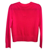 *White + Warren Essential Cashmere Long Sleeve V-Neck Ribbed Trim Pullover Sweater, Size S