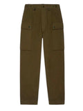 *THE GREAT. Cotton High Rise Cargo Pockets Tab Waist Cinch Hem Utility Pants, Size 27(4)
