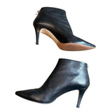 *Tamara Mellon Stark Leather Pointed Toe Back Zipper Stiletto Ankle Boots, Size 39.5