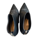 *Tamara Mellon Stark Leather Pointed Toe Back Zipper Stiletto Ankle Boots, Size 39.5