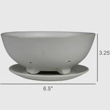 HomArt Drift Ceramic Berry Bowl & Saucer
