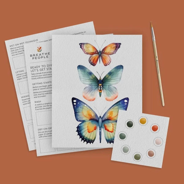 Breathe People Butterflies Beginner Watercolor Painting Kit