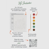 Breathe People Desert Bloom Beginner Watercolor Painting Kit