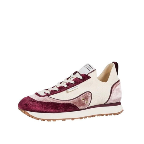 *Zimmermann Retro Knit & Velvet Colorblock Lace-Up Sneakers, Size 40