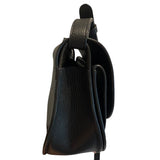 *Cuyana Double Moon Saddle Bag Pebbled Leather 2 Flap Closure Crossbody Bag