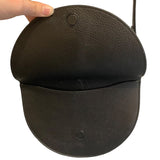 *Cuyana Double Moon Saddle Bag Pebbled Leather 2 Flap Closure Crossbody Bag