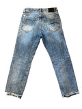 *R13 Boyfriend Cotton Denim Intentionally Distressed High-Rise Straight Crop Jeans, Size 25(0)