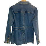 *NWT A.L.C. Amelia Stretch Denim Single Breasted Notch Lapel Patch Pocket Blazer Jacket, Size 12-RUNS SMALL!