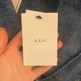 *NWT A.L.C. Amelia Stretch Denim Single Breasted Notch Lapel Patch Pocket Blazer Jacket, Size 12-RUNS SMALL!