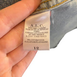 *NWT A.L.C. Amelia Stretch Denim Single Breasted Notch Lapel Patch Pocket Blazer Jacket, Size 12-RUNS SMALL!