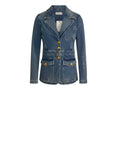*NWT A.L.C. Amelia Stretch Denim Single Breasted Notch Lapel Patch Pocket Blazer Jacket, Size 12-RUNS SMALL!
