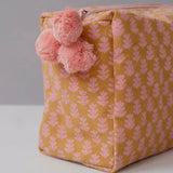 Graymarket Design Tula Tangerine Block Print Toiletry Bag