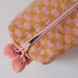 Graymarket Design Tula Tangerine Block Print Toiletry Bag