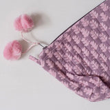 Graymarket Design Orchid Pink Block Print Makeup Pouch