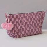 Graymarket Design Orchid Pink Block Print Makeup Pouch