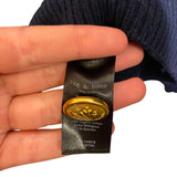 *Rag & Bone Nancy Merino Wool Blend Crew Neck Gold Button Shoulder Pullover Sweater, Size XS