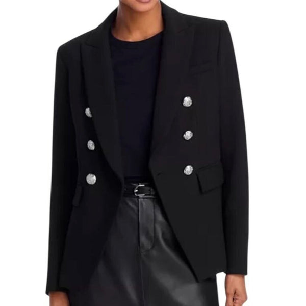 ^Veronica Beard Miller Dickey Jacket Double Breasted Crested Button Blazer, Size 10