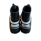 *NWT Givenchy Bottine Glaston Waterproof PVC & Rubber Lace-Up Lug Sole Rain Boot w/Box, Size 37.5