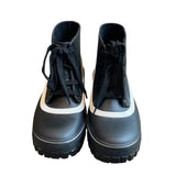 *NWT Givenchy Bottine Glaston Waterproof PVC & Rubber Lace-Up Lug Sole Rain Boot w/Box, Size 37.5